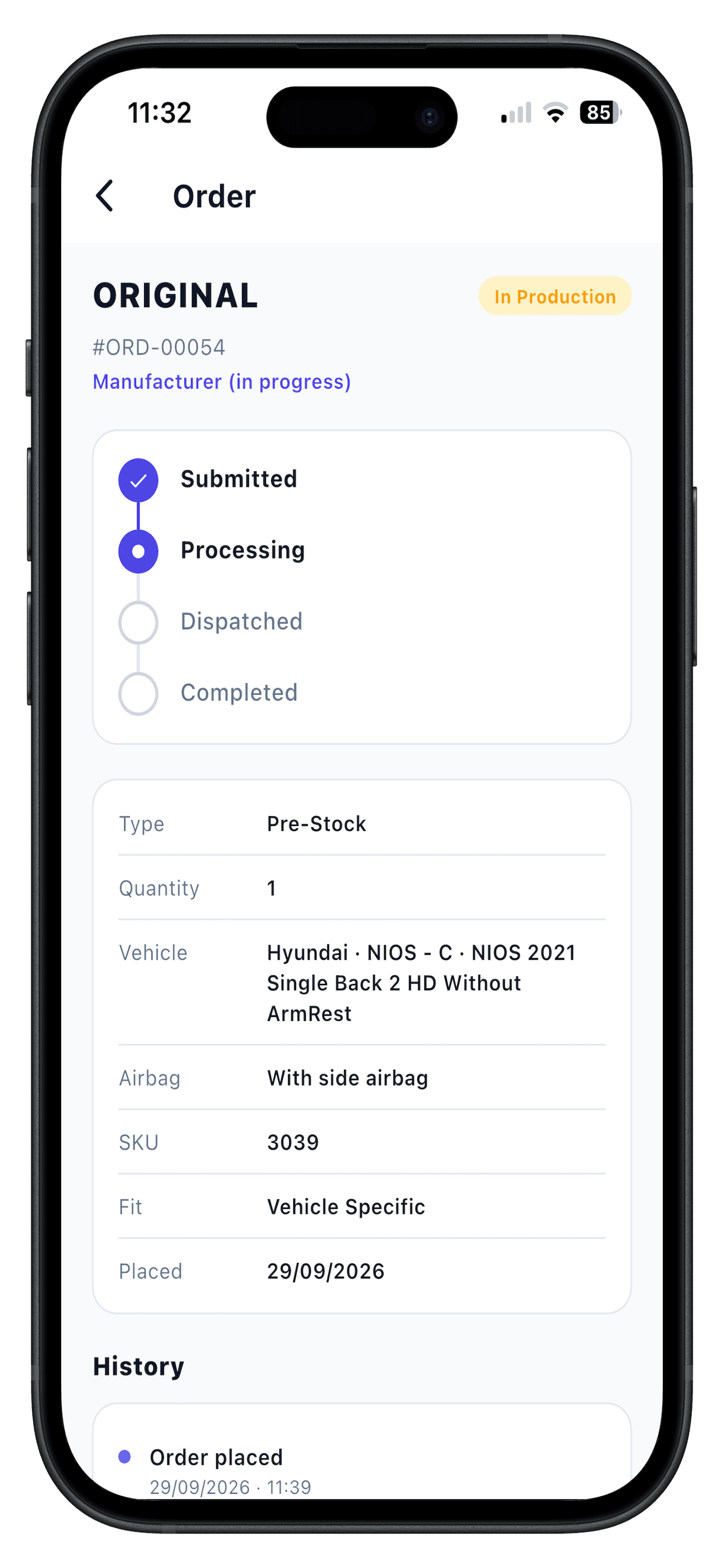 RR Auto — Distributor Order Network & Manufacturing Inventory Management System screenshot 10